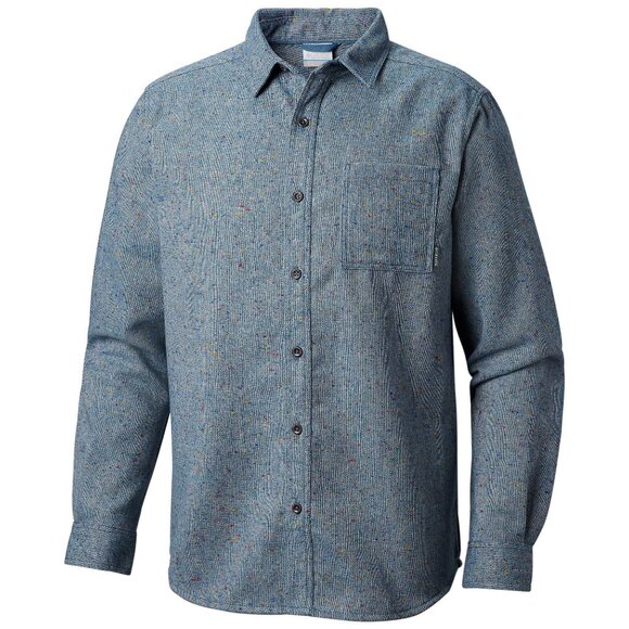 Columbia Glenallen EXS Mens Shirt Jacket Long Sleeve Splatter Blue XL - Picture 1 of 13